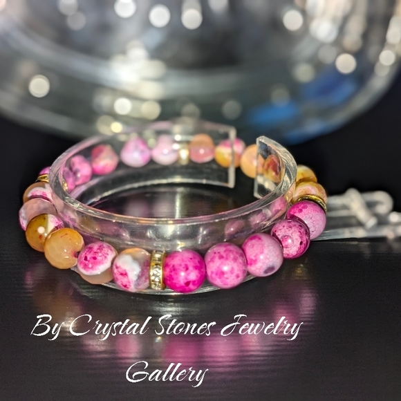 Pink Beaded Bracelet - Picture 1 of 2